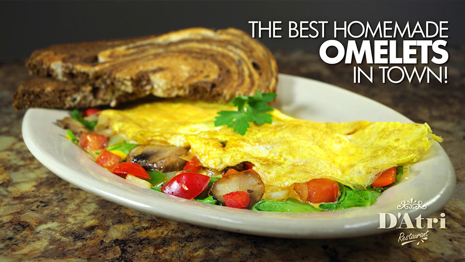 Featuring fresh eggs and your shoice of amazing toppings and fillings!